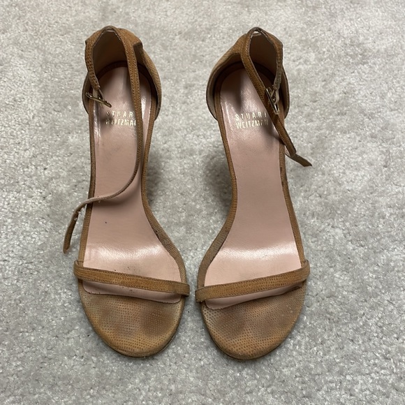Stuart Weitzman Nudist size 7.5 nude pebbled - Picture 2 of 3